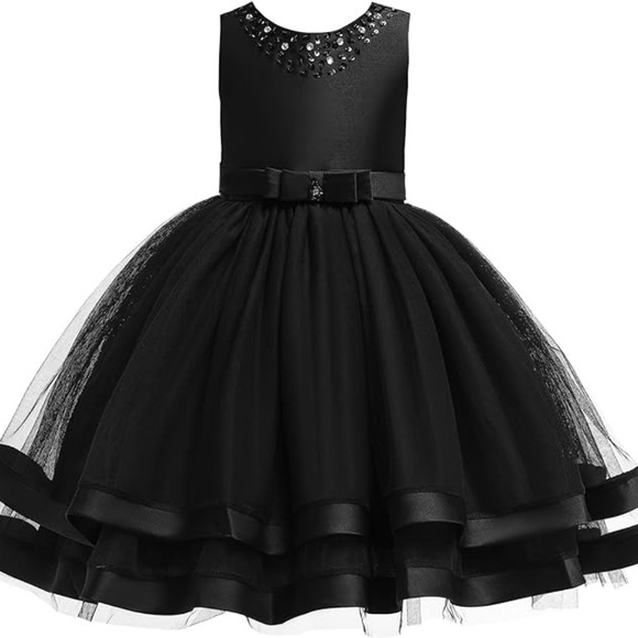 Black Special Occasion Tulle Dress Size 3T - Picture 1 of 8